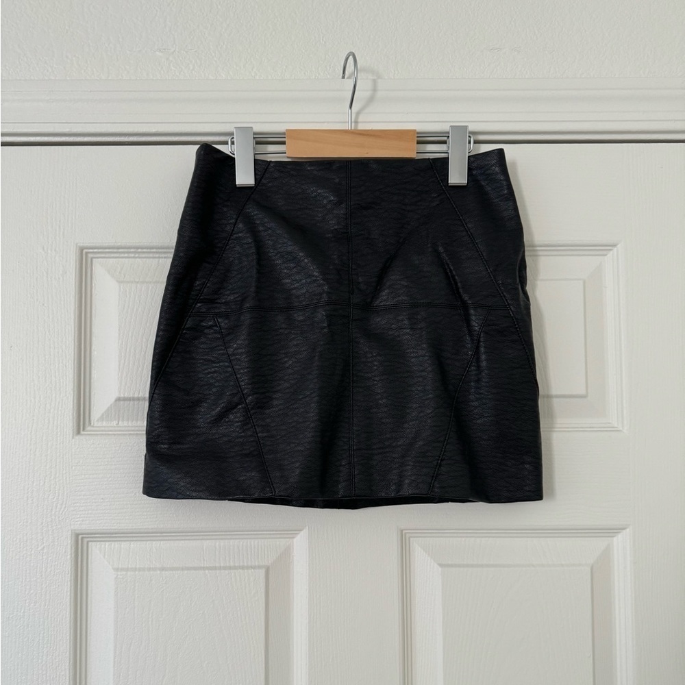 Leather miniskirt